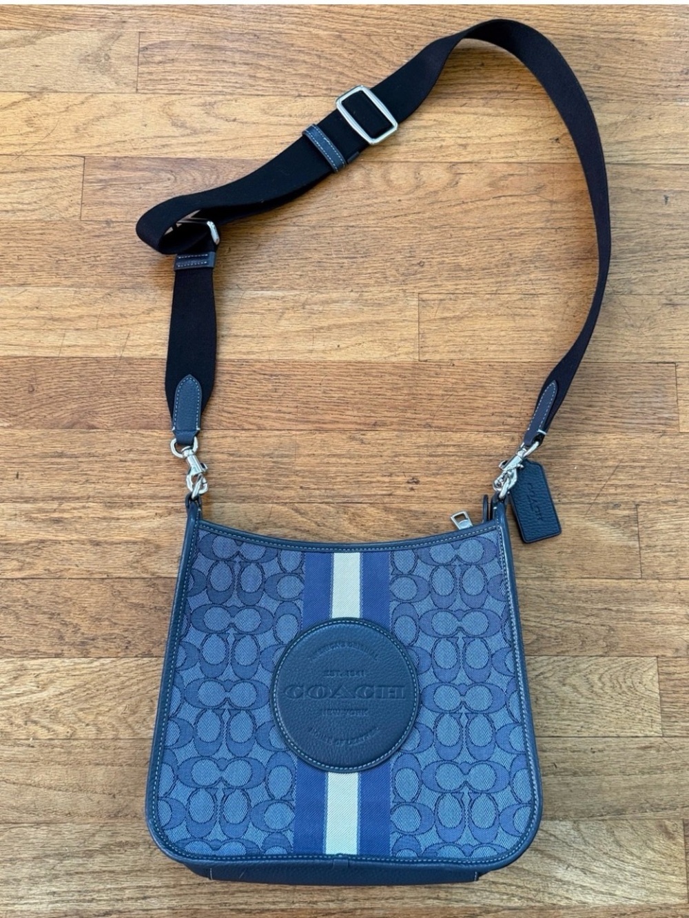 Coach Blue Signature Canvas Crossbody Bag